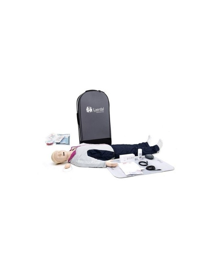 Laerdal Resusci Anne QCPR - Manichino per rianimazione QCPR - Corpo intero AED con vie aeree R20096