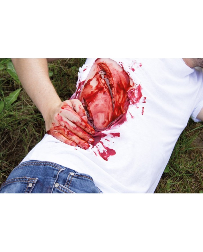 Moulage e simulazione di ampia lacerazione con funzione di sanguinamento Er