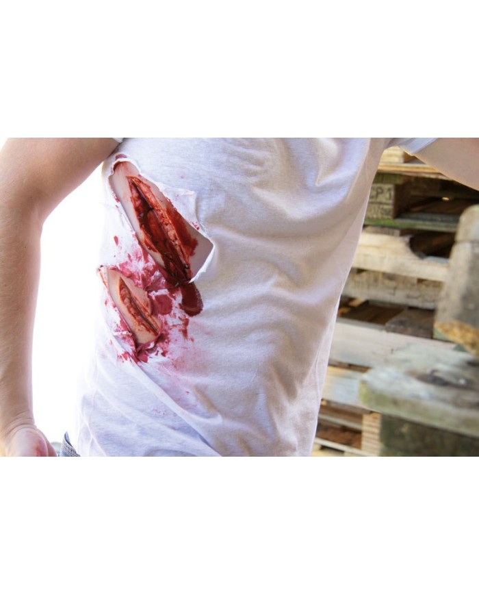 Moulage e simulazione di ampia lacerazione con funzione di sanguinamento Er