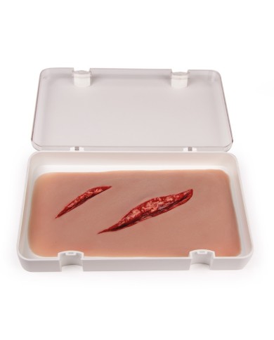Moulage e simulazione di ampia lacerazione con funzione di sanguinamento Er