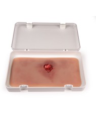 Moulage e simulazione di ferita del braccio con frattura esposta e funzione