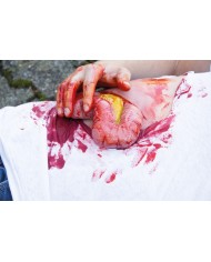 Moulage e simulazione di ferita addominale con protrusione dell intestino E