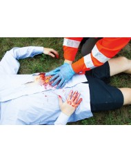 Moulage e simulazione di ferita addominale con protrusione dell intestino t