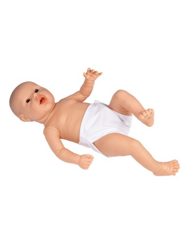 Manichino di neonato per la pratica genitoriale maschio pelle chiara Er