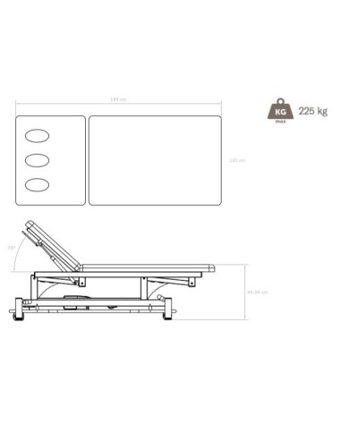 Lettino elettrico per metodo Bobath Coinfycare BOBATH