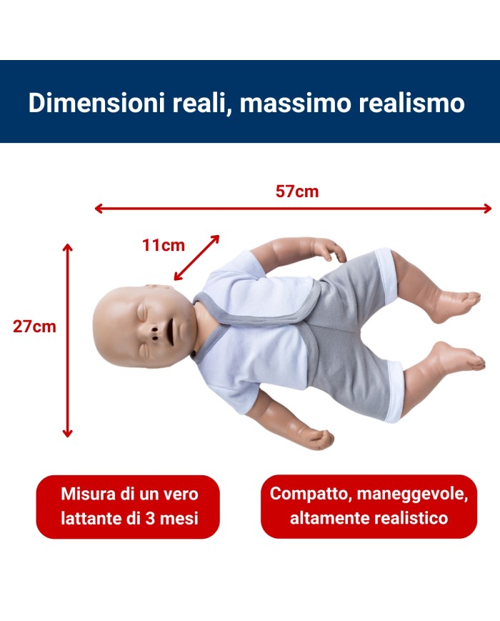 Manichino BLS Lattante per RCP Practi Baby Standard