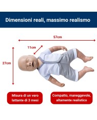 Manichino BLS Lattante per RCP Practi Baby Standard