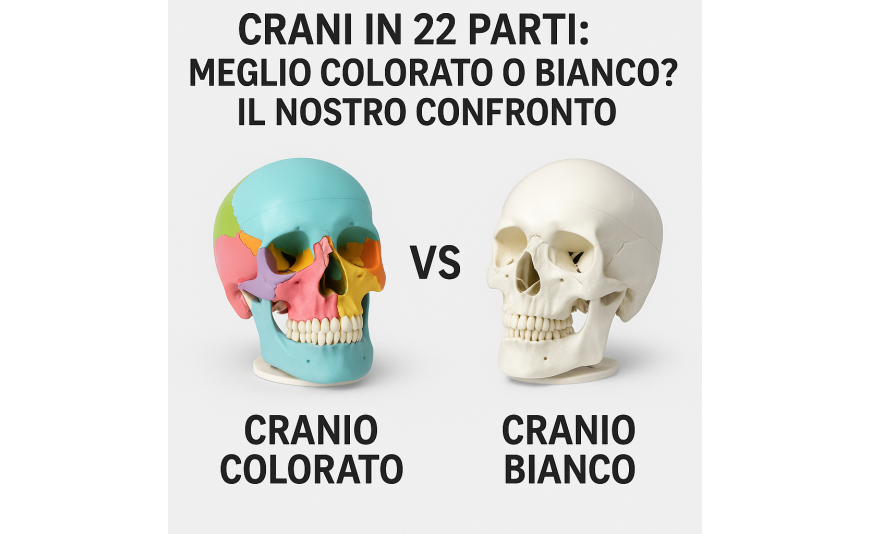 Cranio in 22 parti: meglio colorato o bianco? Cranio in 22 parti: meglio colorato o bianco?